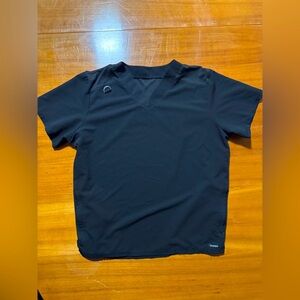 Men’s Jaanuu Black Short Sleeve V-Neck Scrub Top 1X